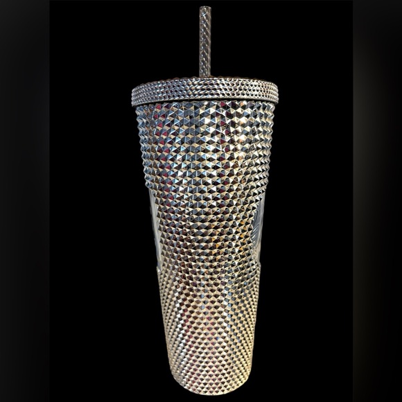 NWOT•Silver Spiked Starbucks x Disney 24oz cold cup - Picture 3 of 8